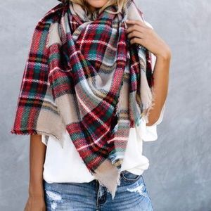 Plaid Blanket Scarf